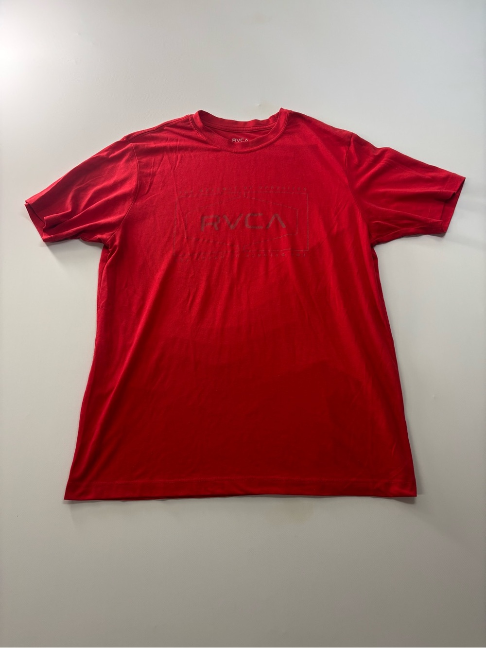 RVCA Red Sports Tee The Balance Of Opposite By PM Tenore Size Medium T-Shirt
